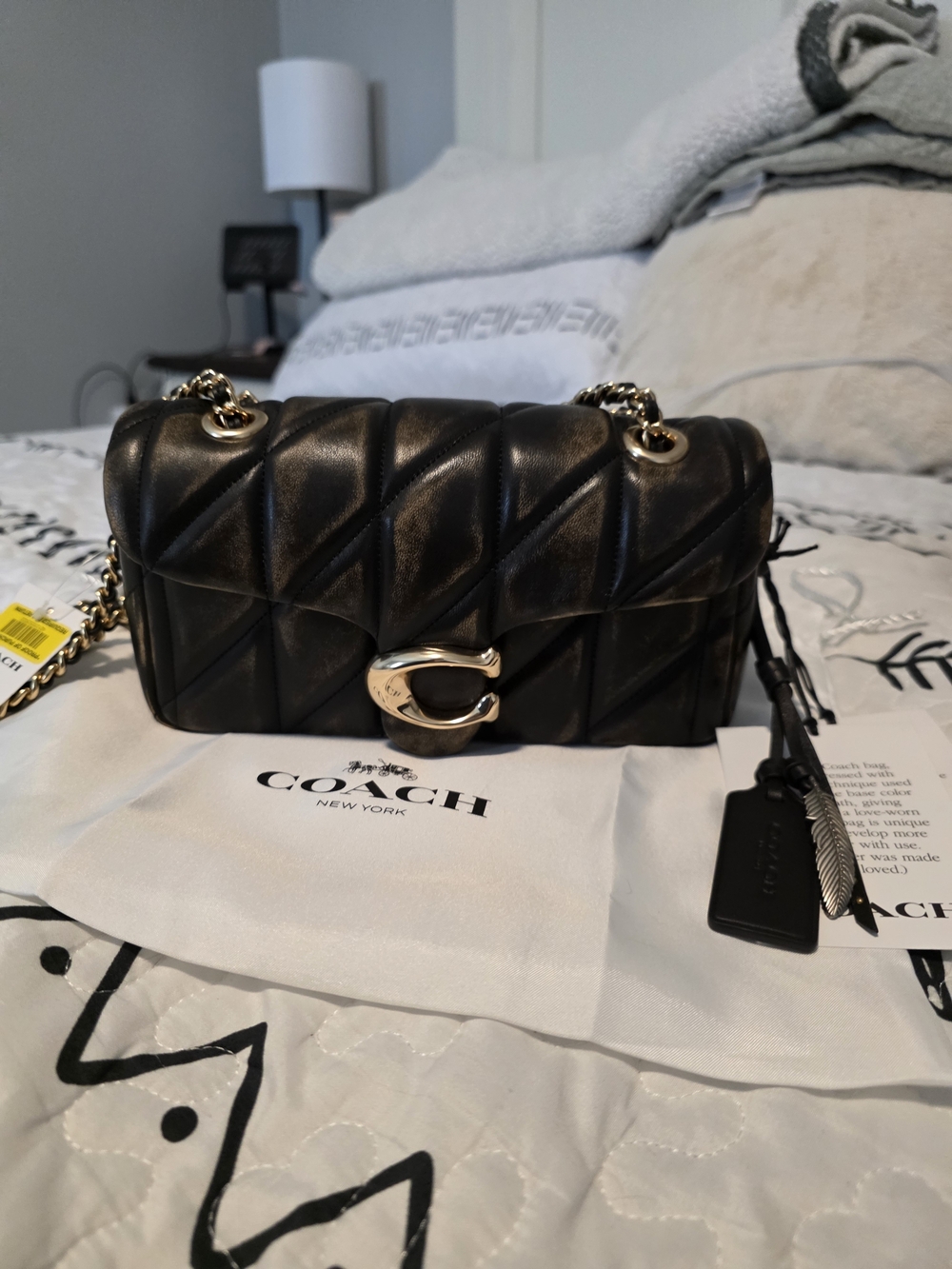 NEW Coach Quilted Tabby 20 Loved Leather